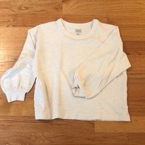 Puff sleeve sweatshirt vintage cotton terry